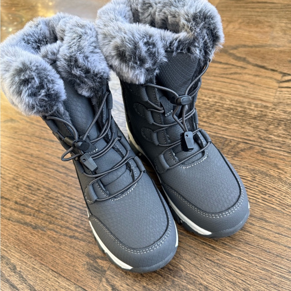 Kids Gray Winter Boots